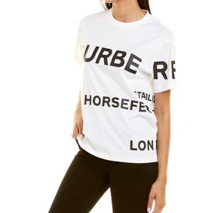 Burberry White Oversized Tee Shirt